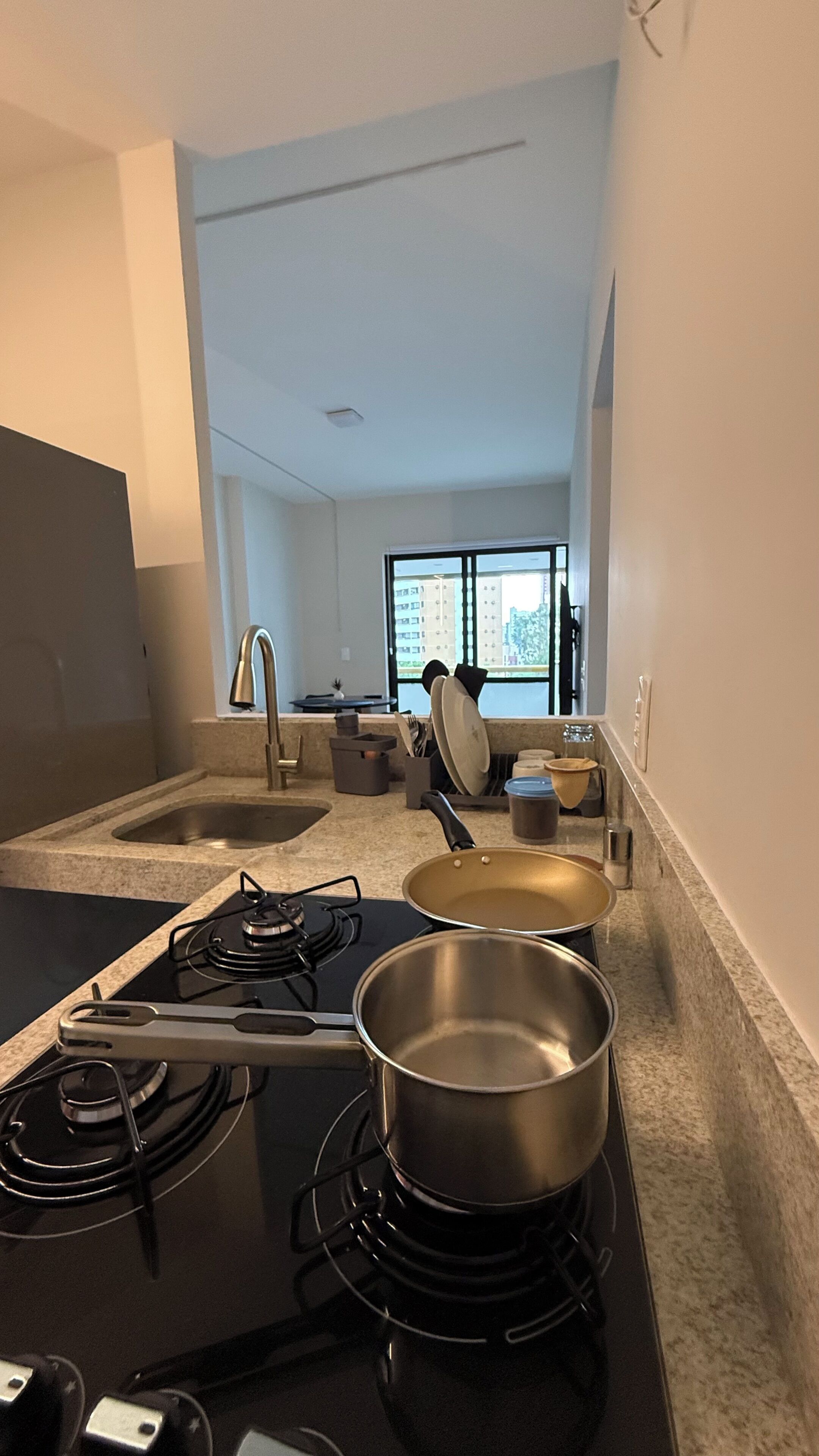 Comfort-Apartment, Stadtblick | Eigene Küche