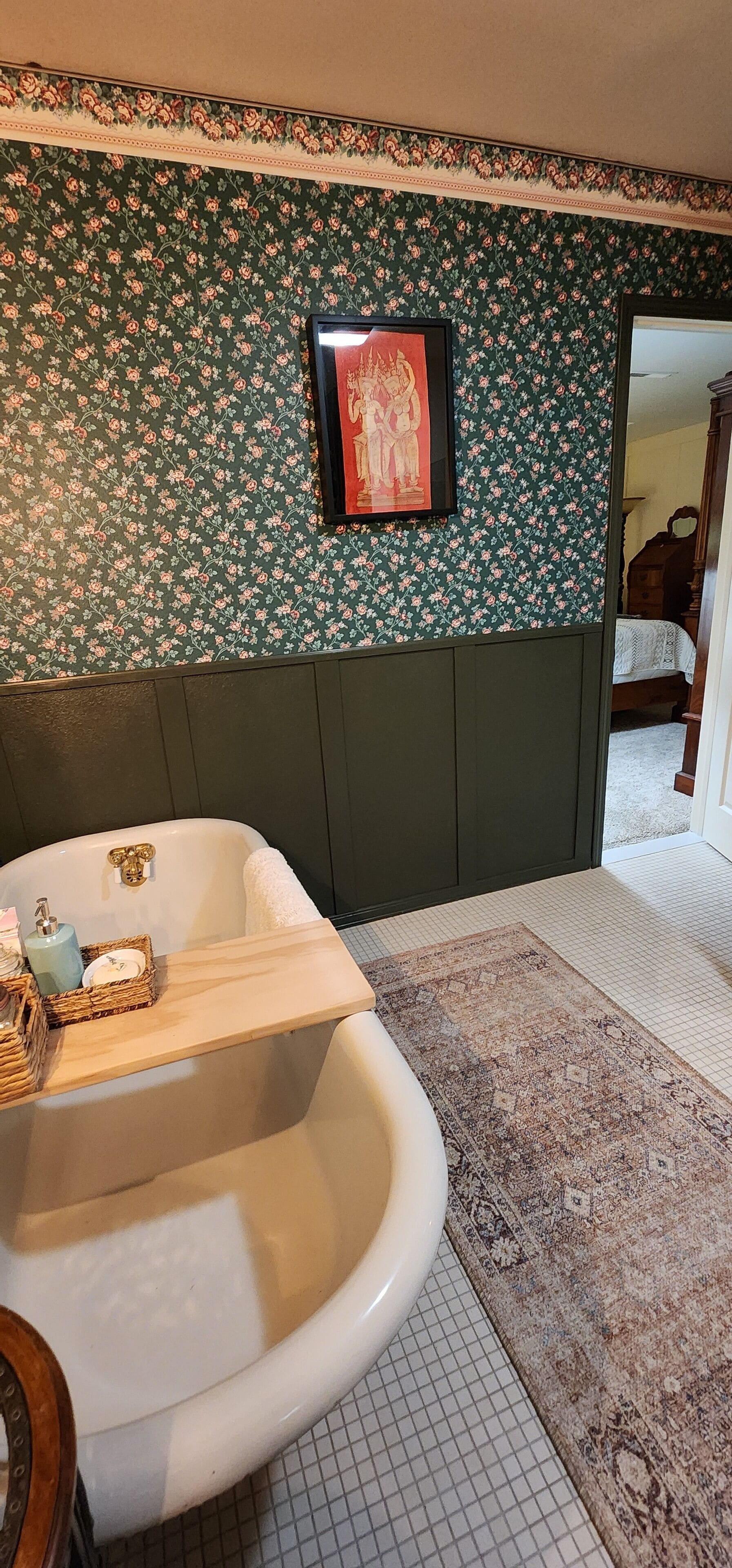 Hair dryer, towels, toilet paper