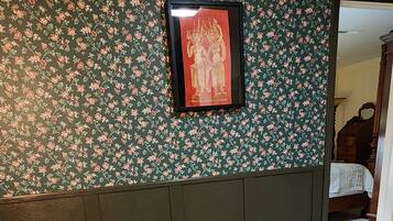 Hair dryer, towels, toilet paper