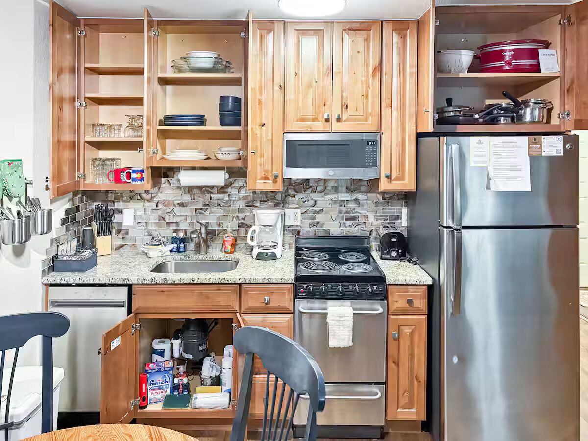 Microwave, oven, stovetop, dishwasher