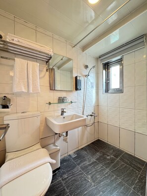 Hair dryer, towels, shampoo, toilet paper - Fooyee Hotel - tcstation (Taichung)