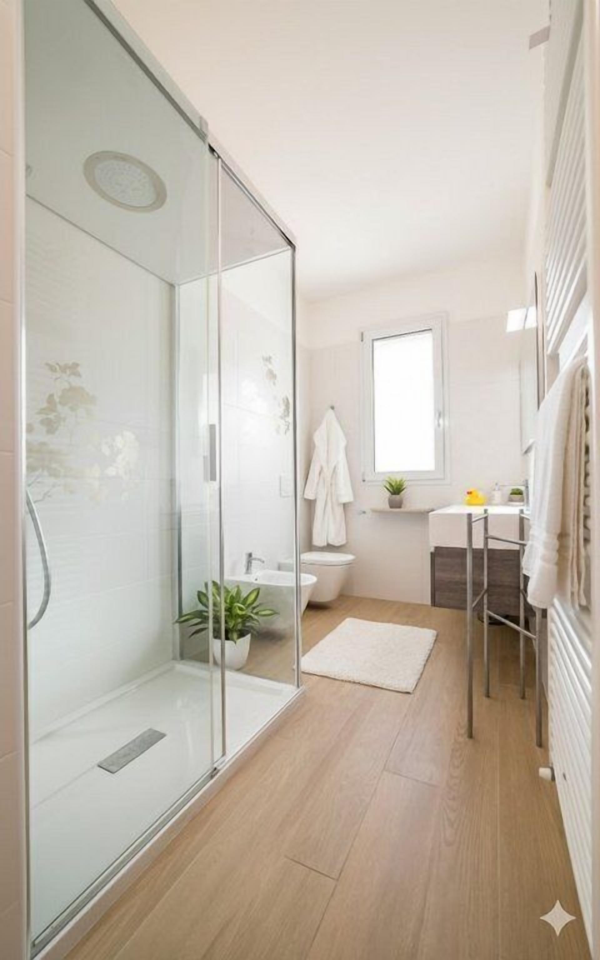 Doccia, asciugacapelli, bidet, asciugamani