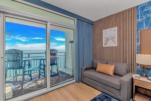 TV - Modern Oceanfront Studio 18th Fl | King + Balcony (Myrtle Beach)