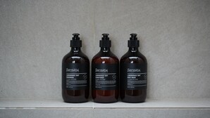 Three bottles of Sensatia Lemongrass Tartar Handwash and Conditioner on a shelf. - Moraira 1BR Pool Villa Close to Bingin Beach (Pecatu)