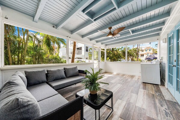 House (A Charming Beach Cottage) | Living room | TV - A Charming Beach Cottage (Siesta Key)