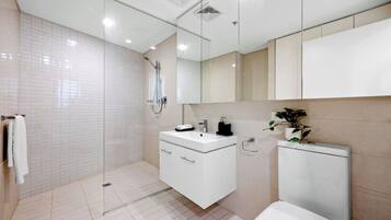 Shower, hair dryer