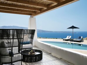 Pool - Villa Meliora, Divine Sunset & Sea Views, Private Pool, Furnished Terrace, Oia (Santorini)