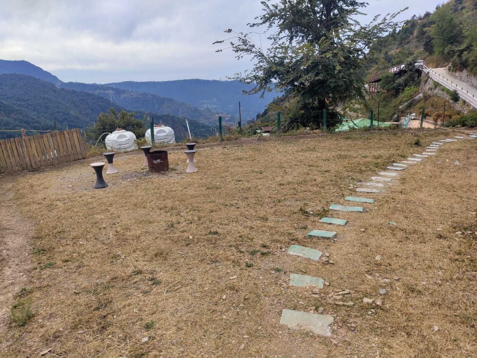 Outdoor banquet area