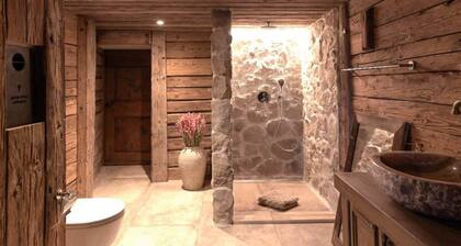 Chalet with fireplace and sauna