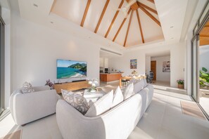 Villa, 3 chambres, piscine privée, vue piscine | Salle de séjour