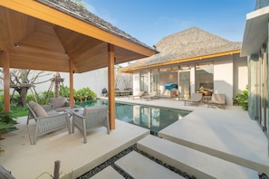 Villa, 3 habitaciones, piscina privada, vistas a la piscina | Terraza o patio