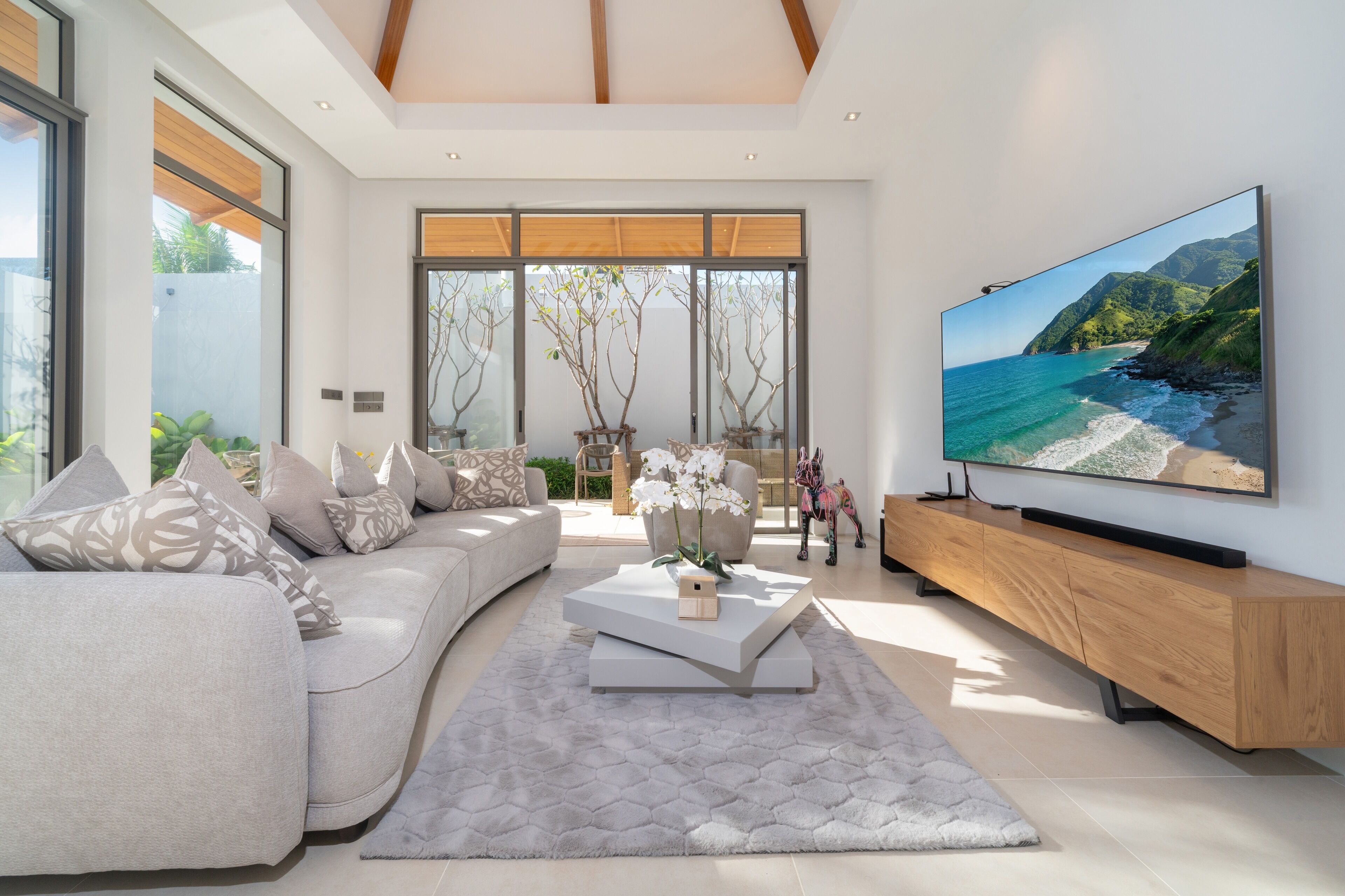 Villa, 3 Schlafzimmer, eigener Pool, Poolblick | Wohnzimmer