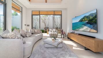 Villa, 3Â Schlafzimmer, eigener Pool, Poolblick | Wohnzimmer