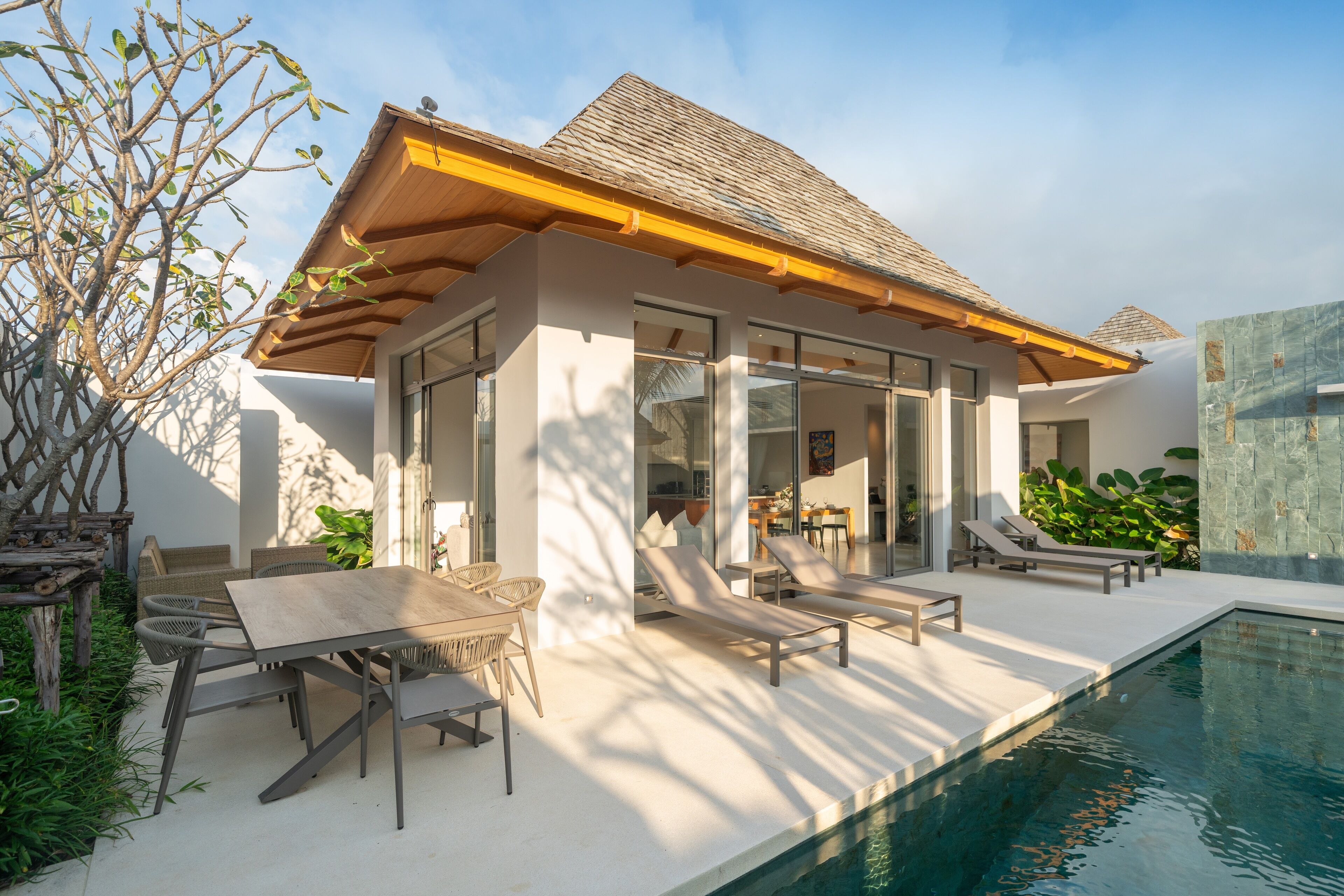 วิลล่า, 3 ห้องนอน, สระว่ายน้ำส่วนตัว, วิวสระว่ายน้ำ | ลานระเบียง/นอกชาน