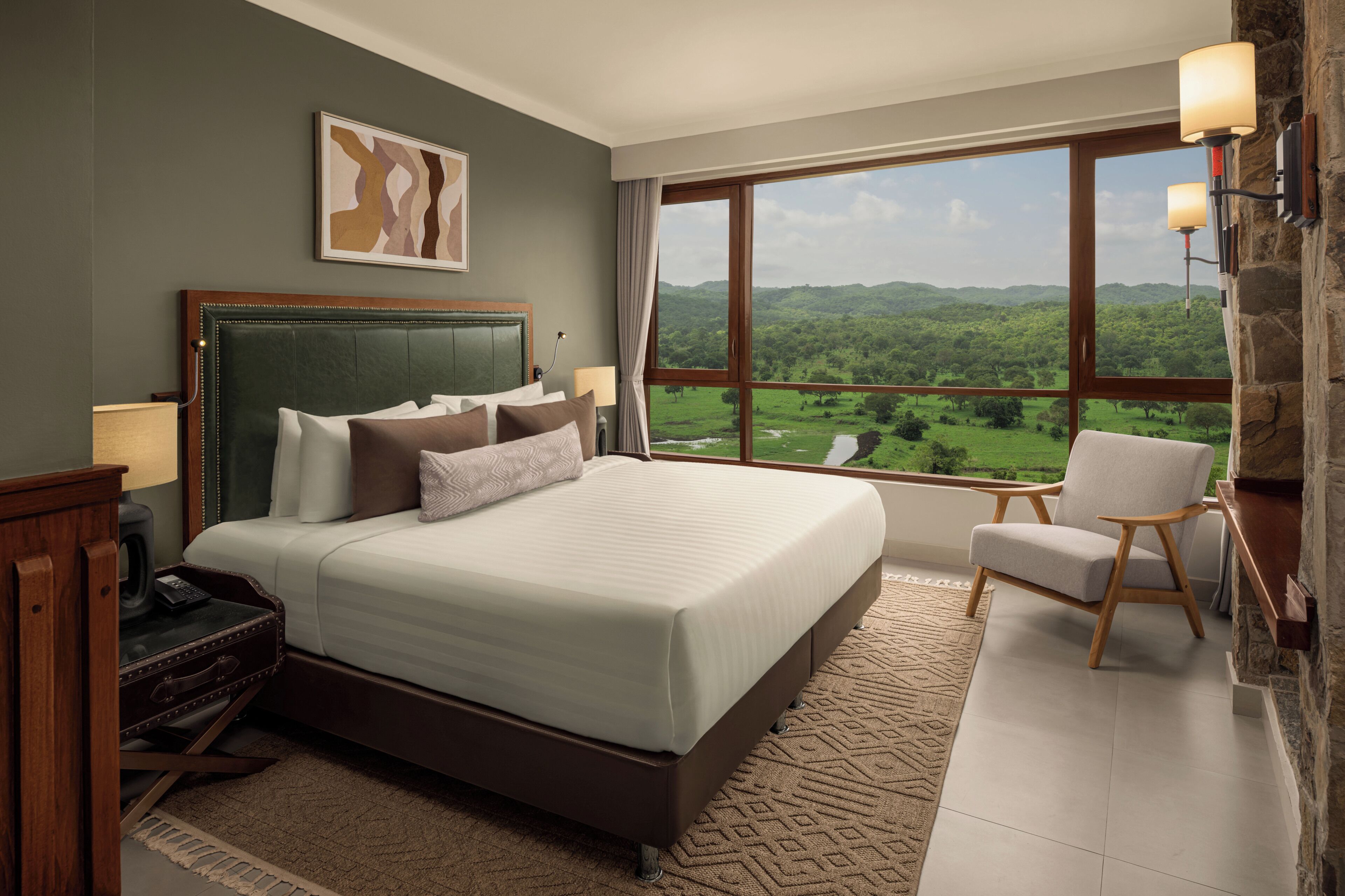 Deluxe Double Room, Park View | In-room safe, iron/ironing board, free WiFi