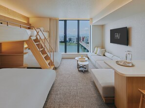 Estudio estándar, para no fumadores (Bunk) | Caja de seguridad en la habitación, cortinas blackout y wifi gratis 