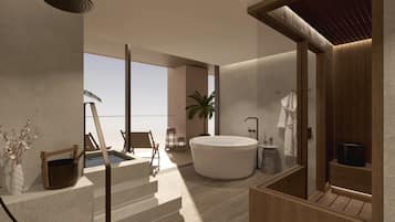 Suíte, para não fumantes, sauna seca | Cofres nos quartos, cortinas blackout, Wi-Fi de cortesia