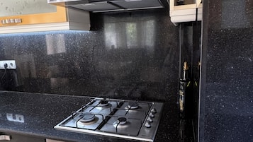 Kjøleskap, kokeplater, oppvaskmaskin og vannkoker