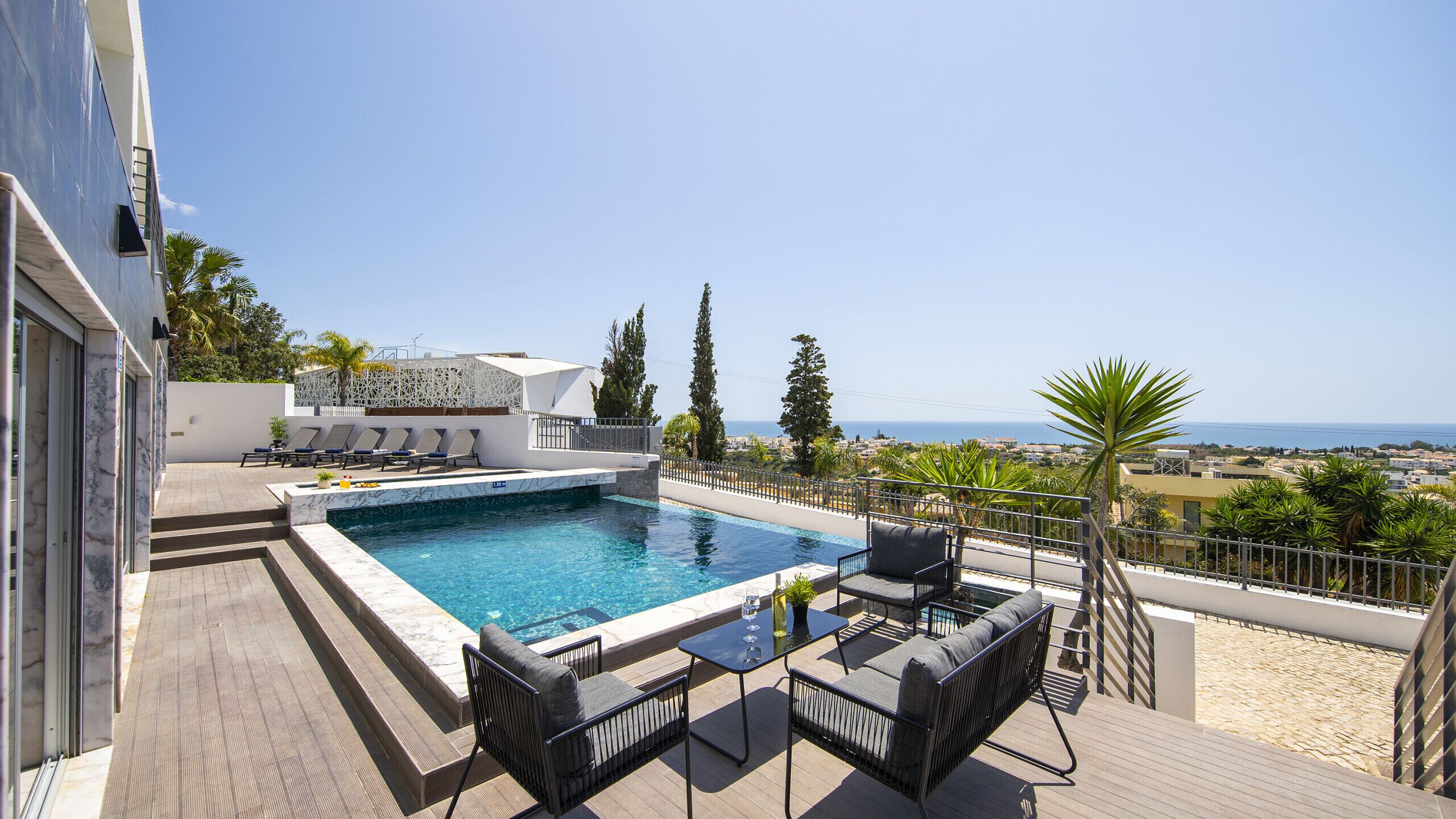 A heated pool