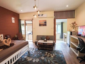 Superior tweepersoonskamer | Een kluis op de kamer, een strijkplank/strijkijzer, gratis wifi