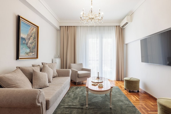 Apartment, 2 Bedrooms, Balcony, City View | Living area | Smart TV - Erato by halu (Thessaloniki)