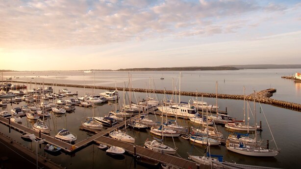 A marina with numerous boats docked at wooden piers. - Knots - Apartment close to Poole Quay, Poole Town (Poole)