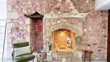 Sohora Courtyard Retreat - Rethimno Spring Home | Living area | 30-inch flat-screen TV with digital channels