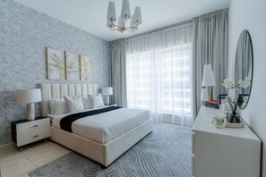 ラグジュアリー アパートメント バルコニー シティビュー | セーフティボックス (室内)、遮光カーテン、防音設備、アイロン / アイロン台