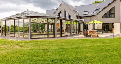 Architect house with heated pool and secure park