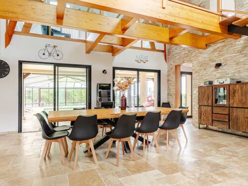 Architect house with heated pool and secure park