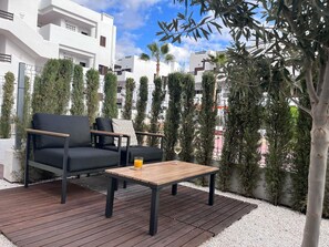Terrace/patio - Modern apartment near beach, air-conditioned, 2 bedrooms, with communal garden (San Juan de los Terreros)