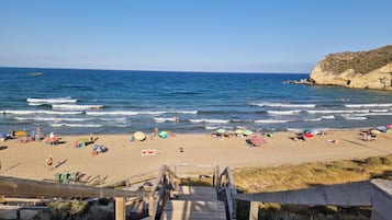 Vlak bij het strand