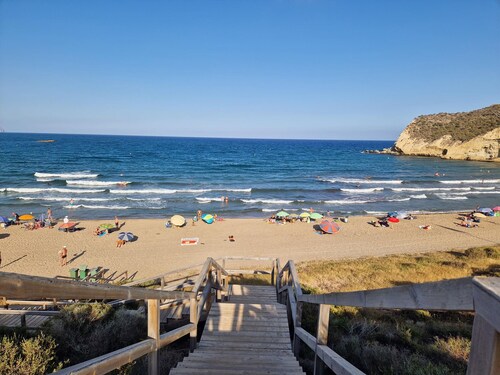 2-bedroom apartment with garden and communal pool near beach in Pulpi