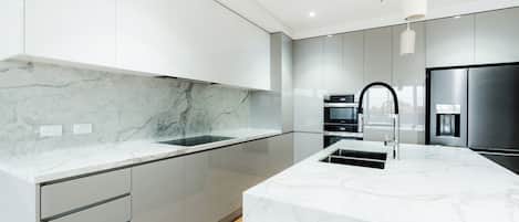 Microwave, oven, stovetop, dishwasher