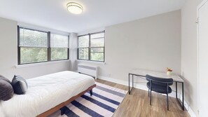 Desk, iron/ironing board, travel crib, free WiFi