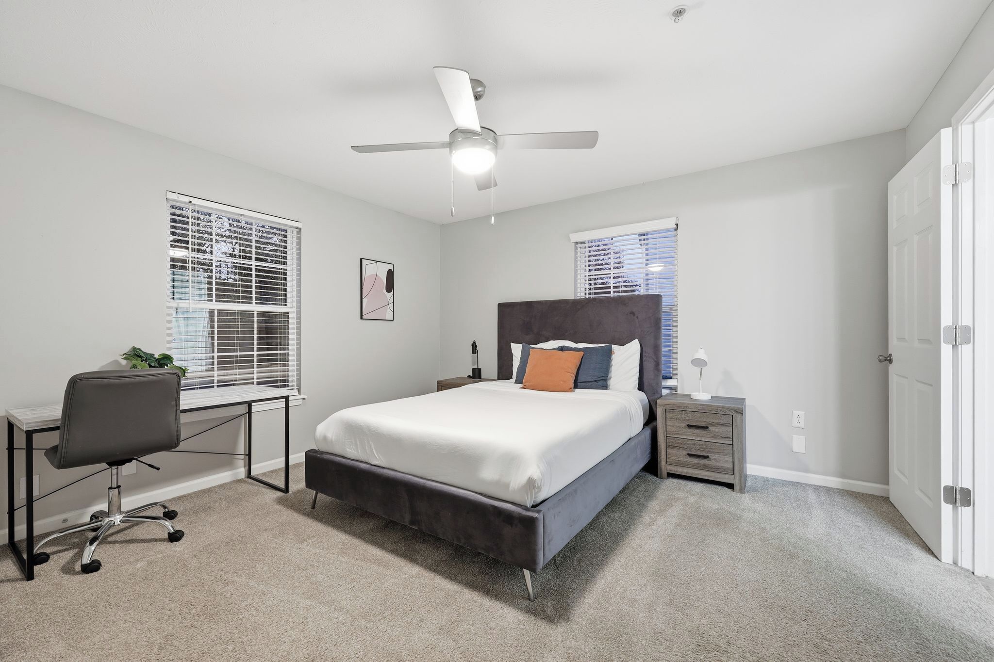 Desk, iron/ironing board, travel crib, free WiFi