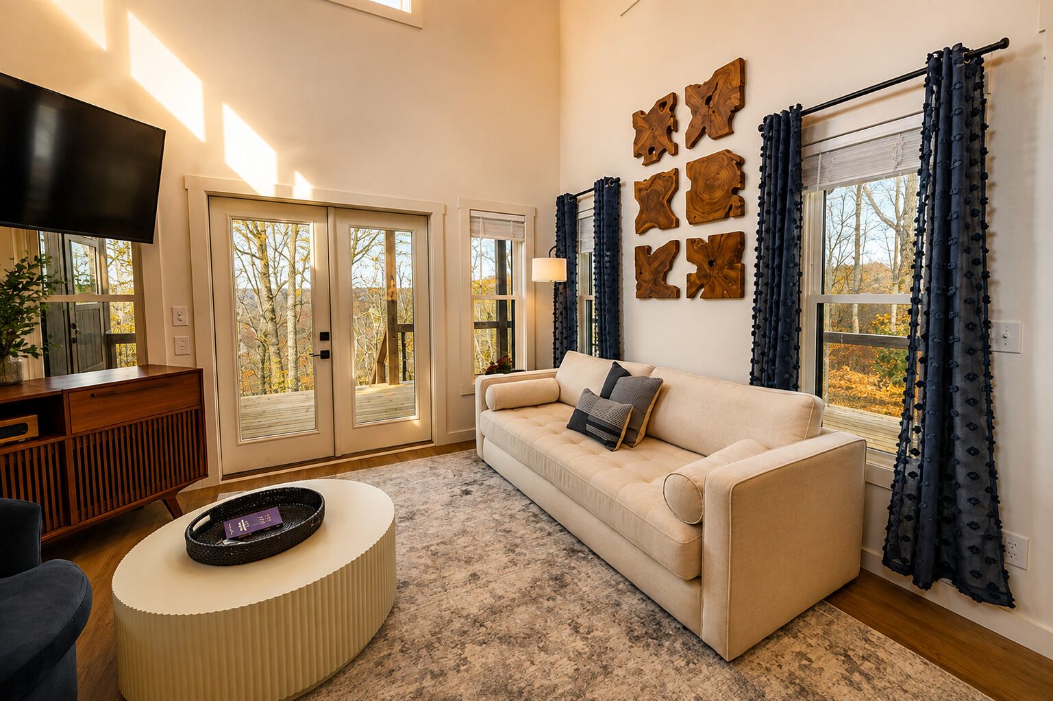 Smart TV, fireplace
