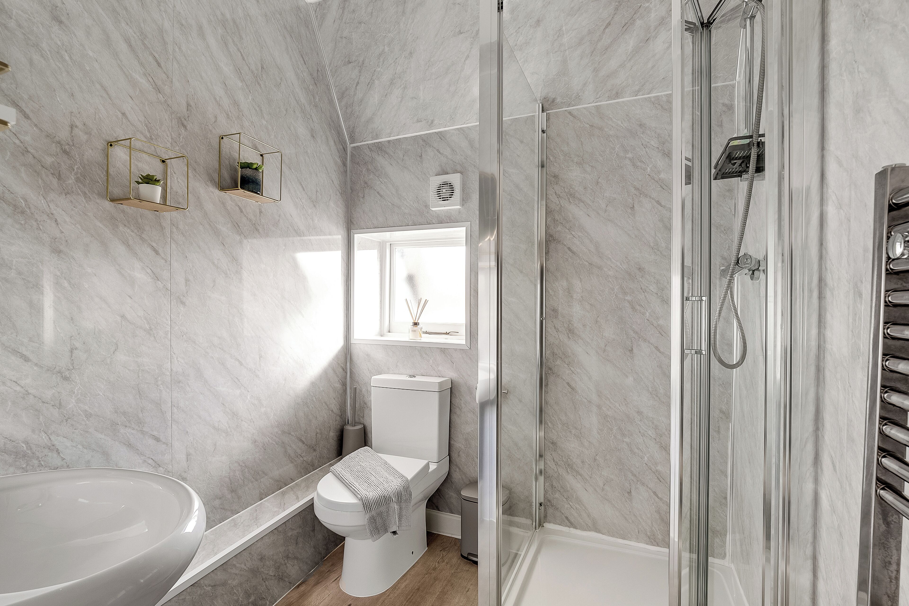 Appartamento, 2 camere da letto, non fumatori, angolo cottura | Bagno | Doccia, set di cortesia gratuito, asciugacapelli, asciugamani