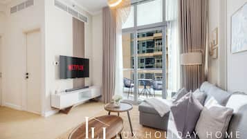 Appartement, vue ville | Coin séjour