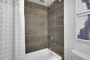 Bathroom - World of Blue: Beautiful King Hotel Room (East Rutherford)