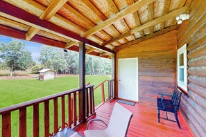 House (3 Bedrooms) | Interior - Cozy Log Cabin: Waterfront Views, Fire Pit, Wifi! (Groveland)
