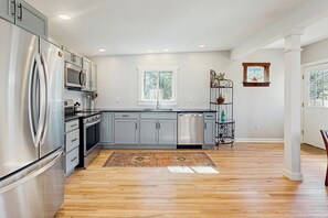 House (2 Bedrooms) | Interior - 2BR House in Town w/ Laundry, Wifi, Pond (Black Mountain)