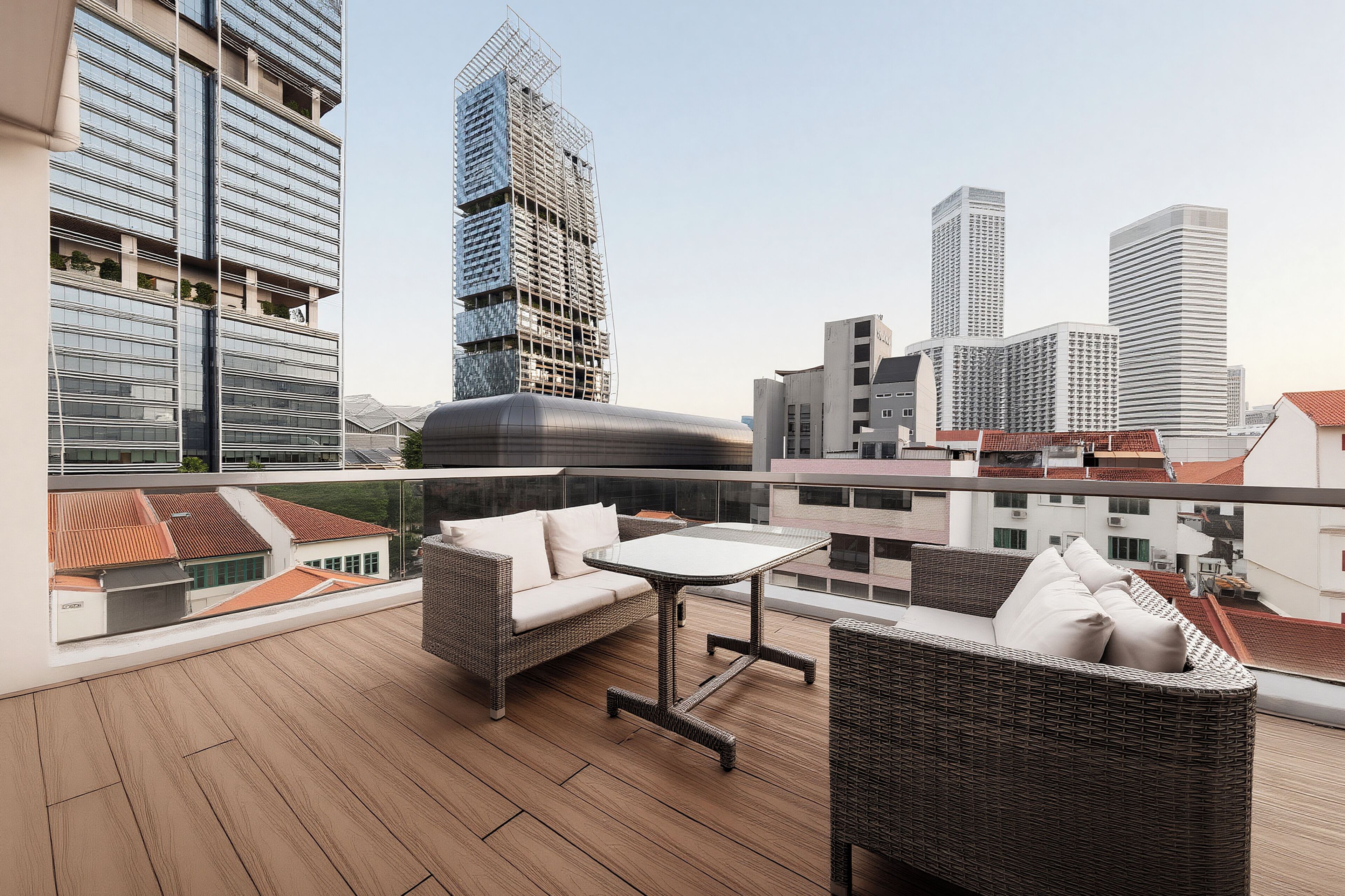 Loft Confort, balcón, vista a la ciudad | Vista del balcón