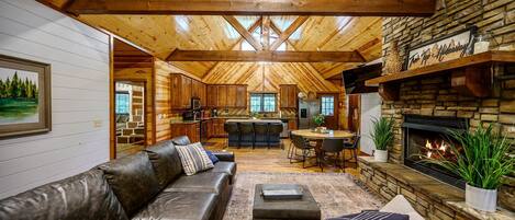 Smart TV, chimenea y tenis de mesa