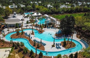 A heated pool - Spacious WaterColor Escape with Private Pool, Bikes & Golf Cart Near Seaside (Santa Rosa Beach)