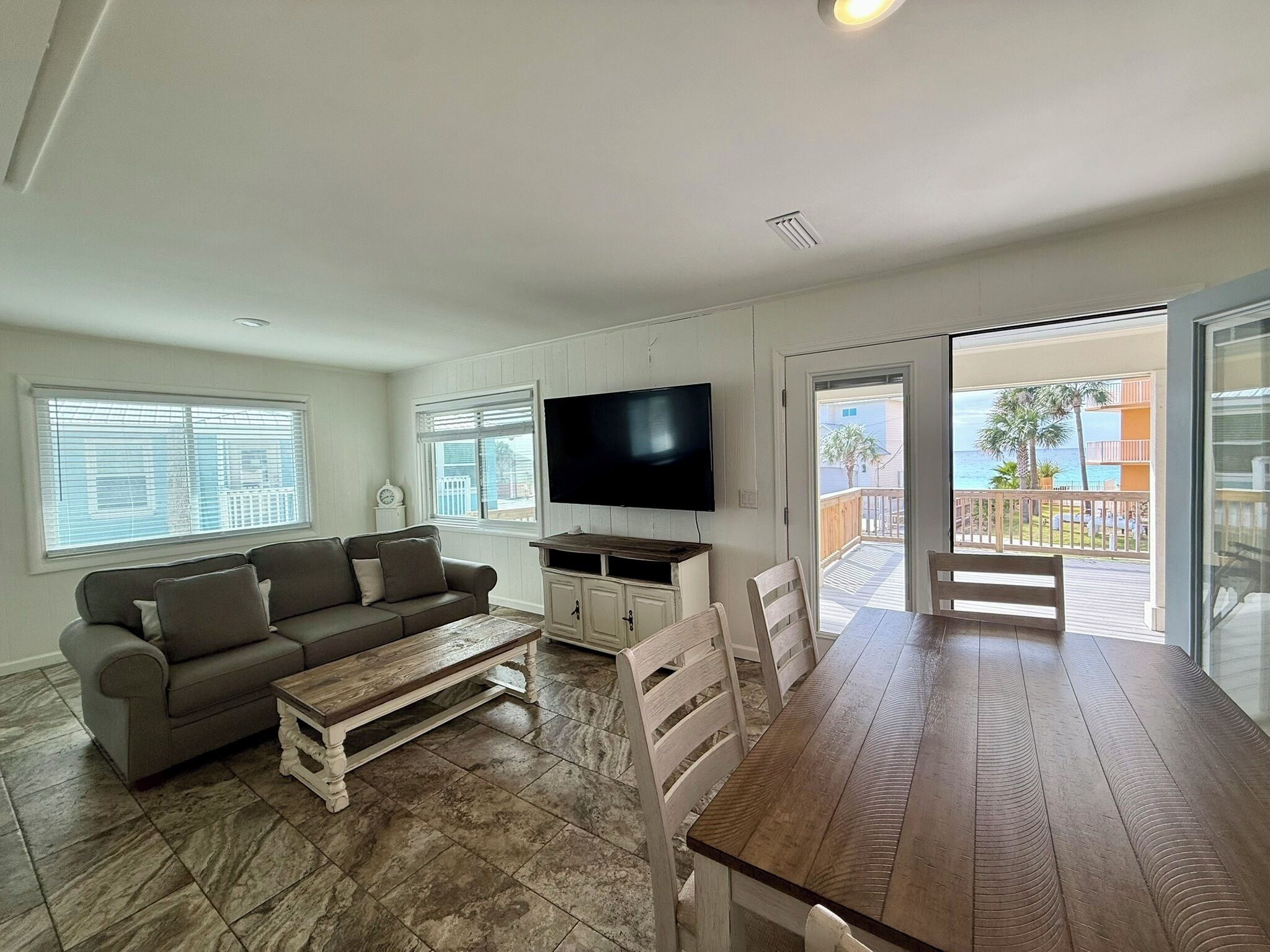 TV, DVD player, ping pong