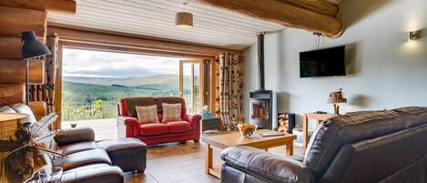 Televisor i llar de foc