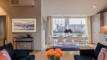Luxury Suite, 4 Bedrooms, Terrace, City View | Living area