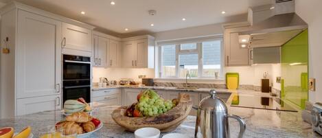 Microwave, oven, dishwasher, high chair