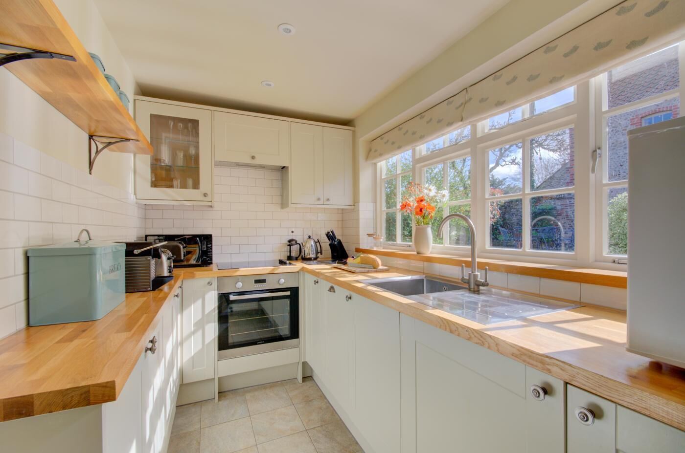 Microwave, oven, dishwasher, high chair